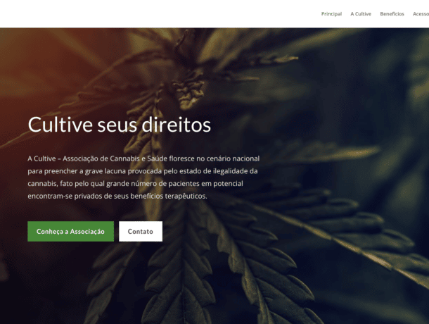 Website Cultive Associação de Cannabis e Saúde